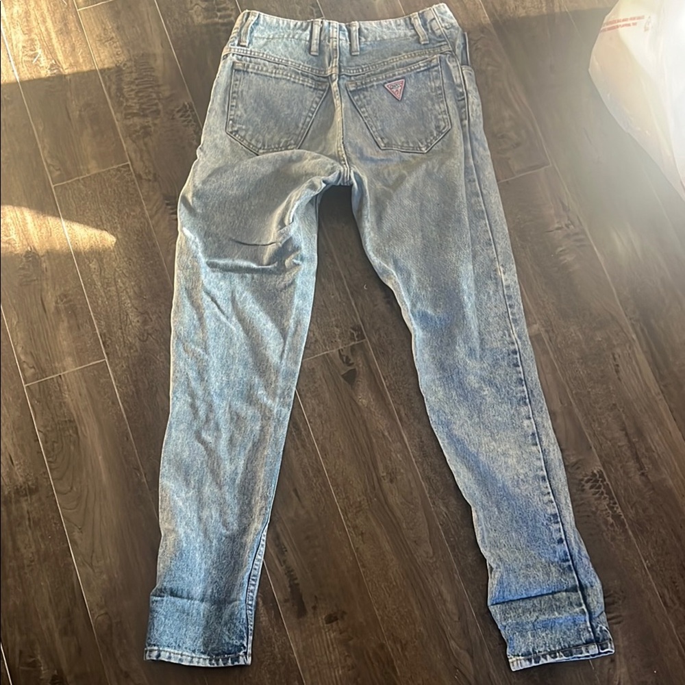 Guess by Marciano Blue Skinny Jeans acid wash high waisted vintage